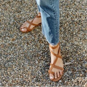 Jenni Kayne Olive Strappy Sandals Size 40